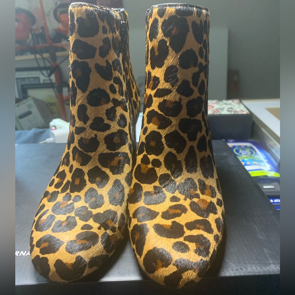 INC International Concepts Leopard Print Ankle Booties